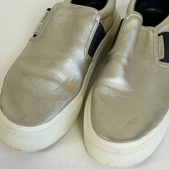 Kendal + Kylie Women Tenley Platform Sneakers Slip On Metallic Gold 8.5M Leather - Picture 4 of 11